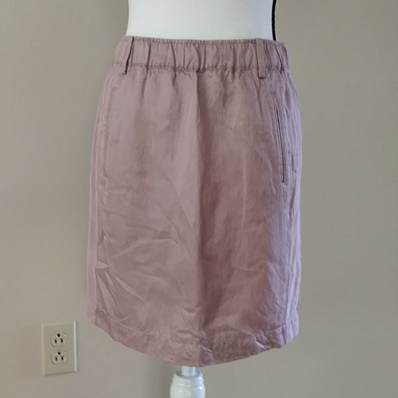 Banana Republic Linen Blend Skirt 0 Dusty Rose - Picture 2 of 14